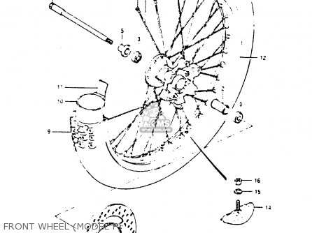 FRONT WHEEL (MODEL F) - RM250 1984 (E)