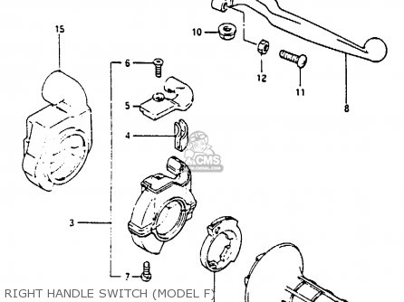 RIGHT HANDLE SWITCH (MODEL F) - RM250 1984 (E)