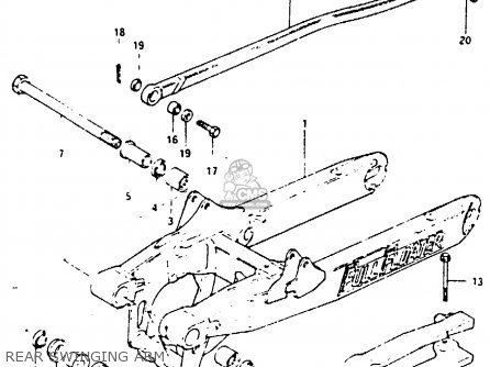 REAR SWINGING ARM - RM250 1984 (E)
