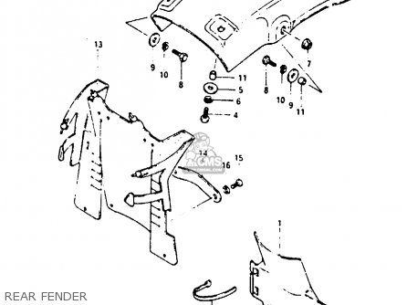 REAR FENDER - RM250 1984 (E)