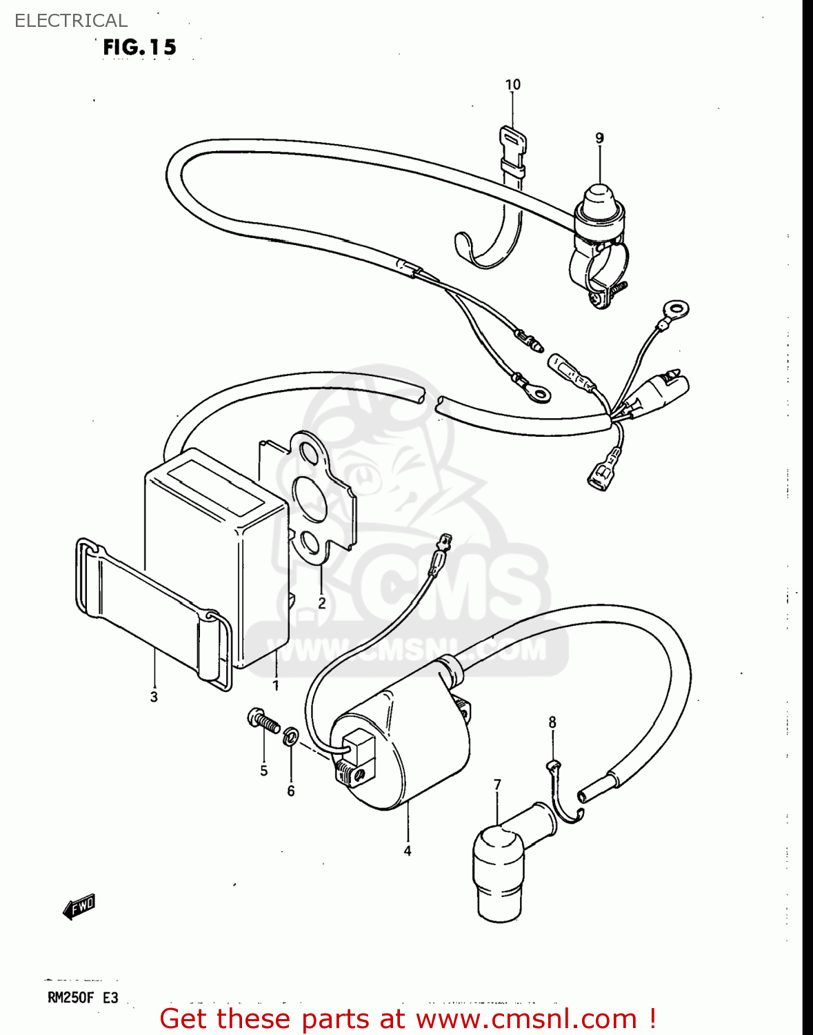 ELECTRICAL RM250 1985 (F) USA (E03)