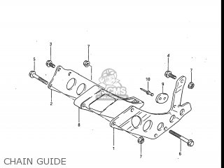 CHAIN GUIDE - RM250 1985 (F) USA (E03)