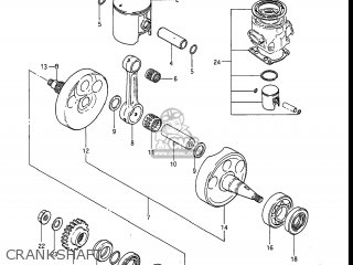 CRANKSHAFT - RM250 1985 (F) USA (E03)