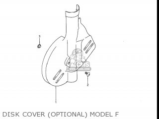 DISK COVER (OPTIONAL) MODEL F - RM250 1985 (F) USA (E03)