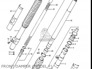 FRONT DAMPER (MODEL F) - RM250 1985 (F) USA (E03)