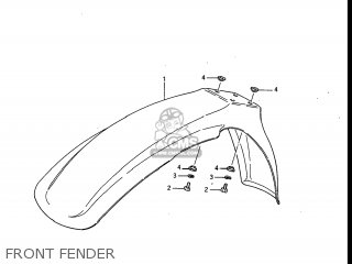 FRONT FENDER - RM250 1985 (F) USA (E03)