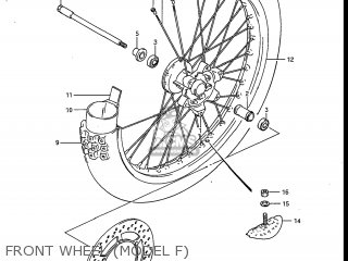 FRONT WHEEL (MODEL F) - RM250 1985 (F) USA (E03)