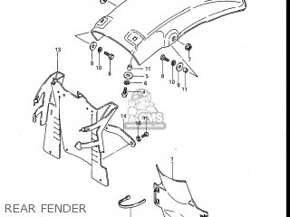 REAR FENDER - RM250 1985 (F) USA (E03)