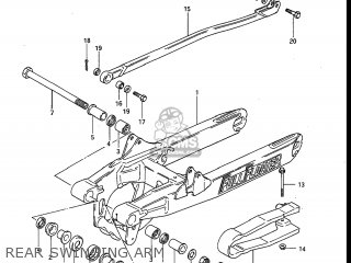 REAR SWINGING ARM - RM250 1985 (F) USA (E03)