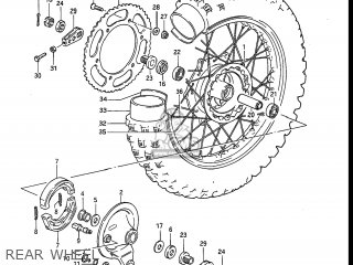 REAR WHEEL - RM250 1985 (F) USA (E03)