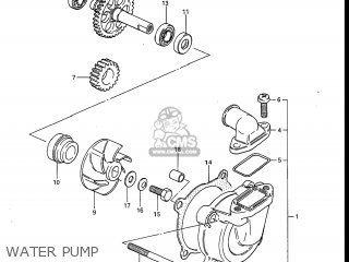 WATER PUMP - RM250 1985 (F) USA (E03)