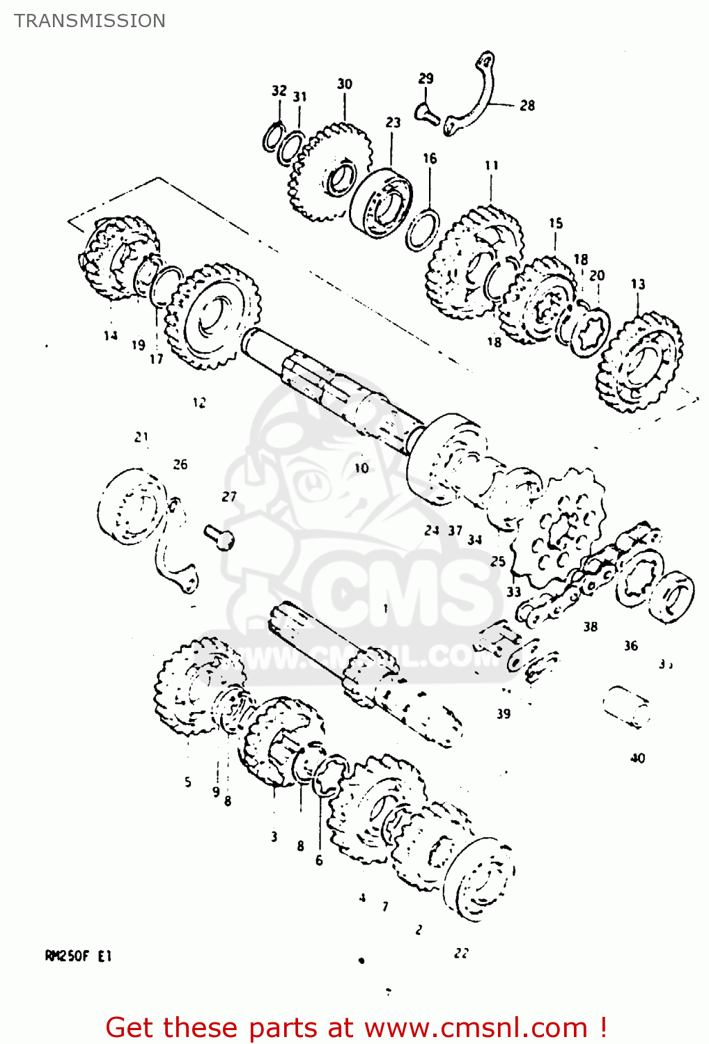 TRANSMISSION RM250 1985 (F)