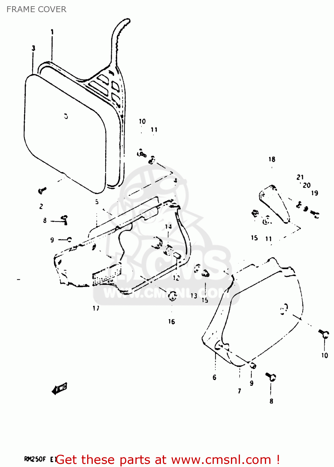 FRAME COVER RM250 1985 (F)