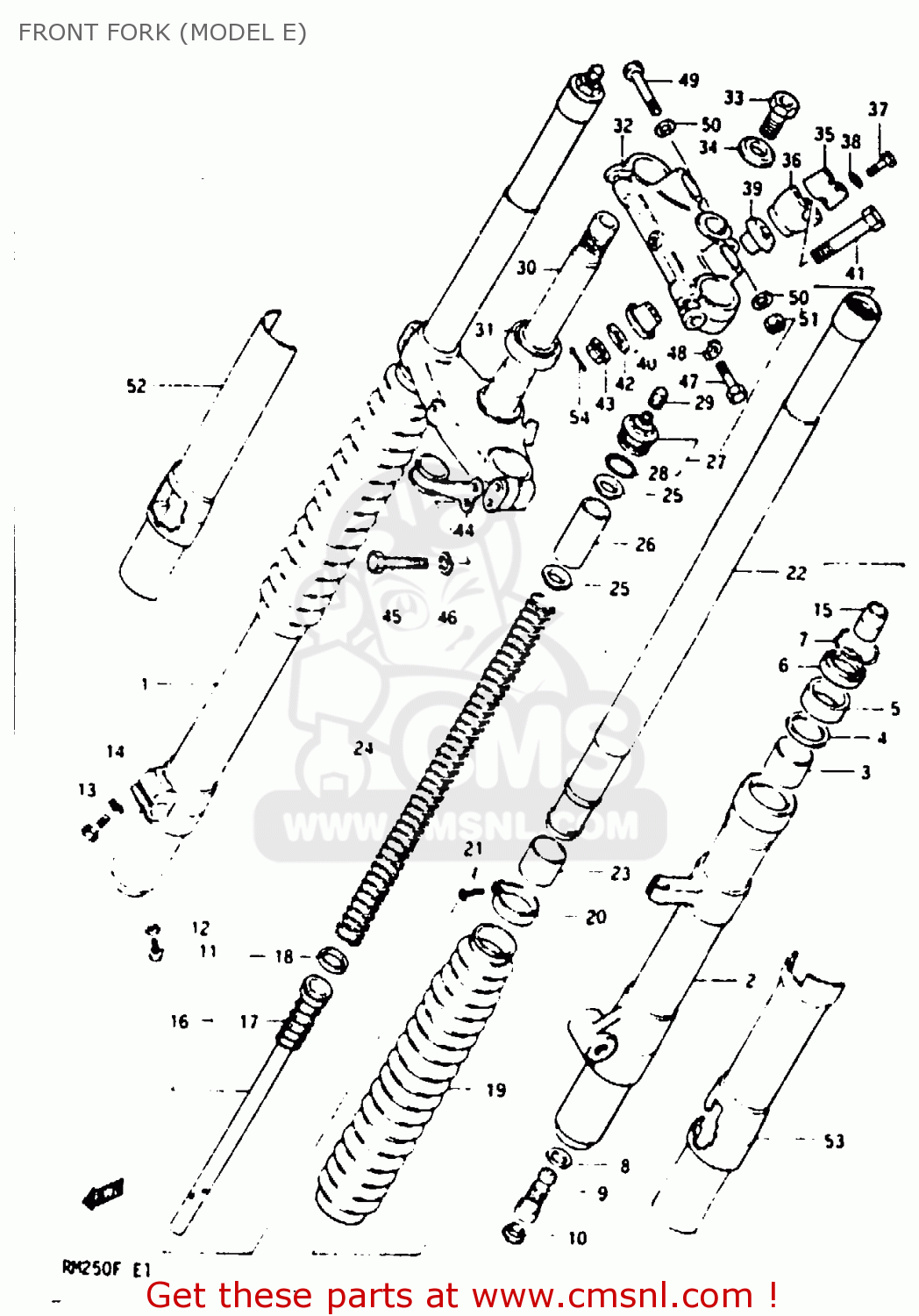 FRONT FORK (MODEL E) RM250 1985 (F)