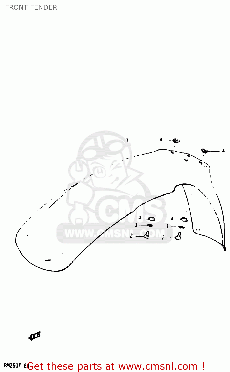 FRONT FENDER RM250 1985 (F)