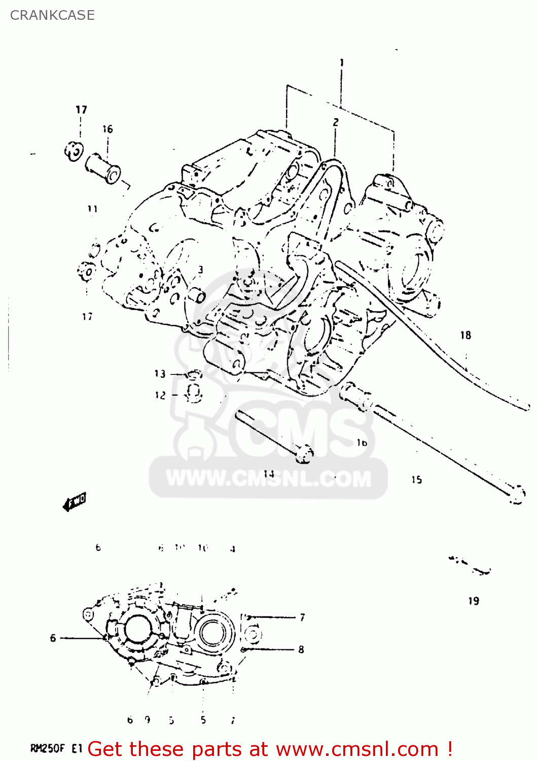 CRANKCASE RM250 1985 (F)