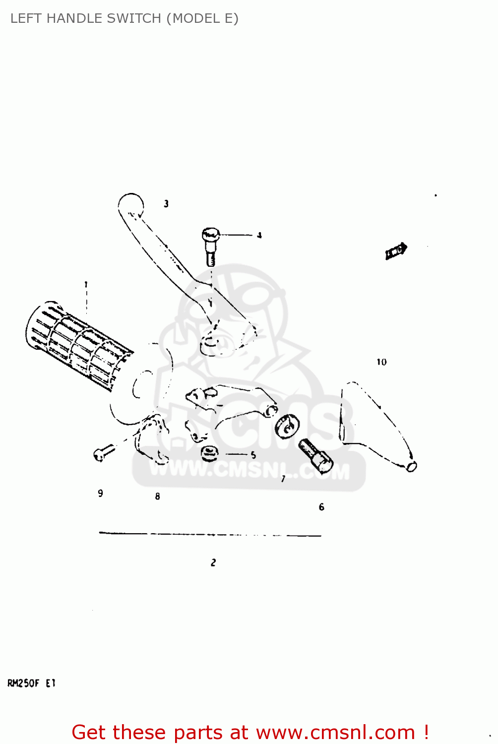 LEFT HANDLE SWITCH (MODEL E) RM250 1985 (F)