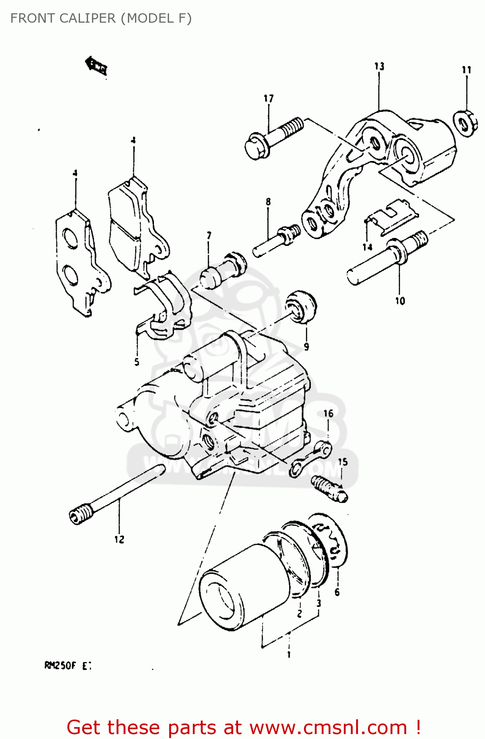 FRONT CALIPER (MODEL F) RM250 1985 (F)