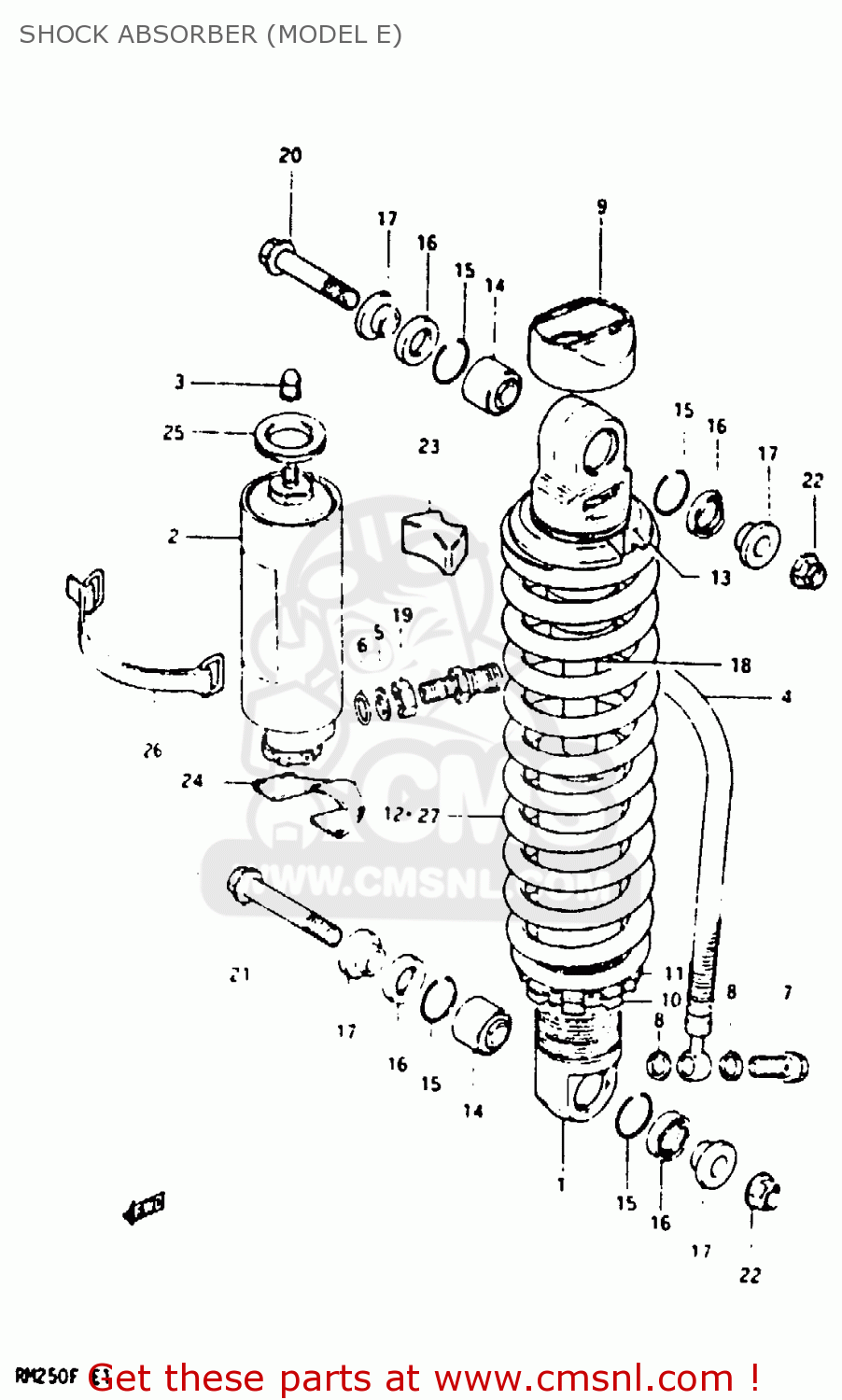 SHOCK ABSORBER (MODEL E) RM250 1985 (F)