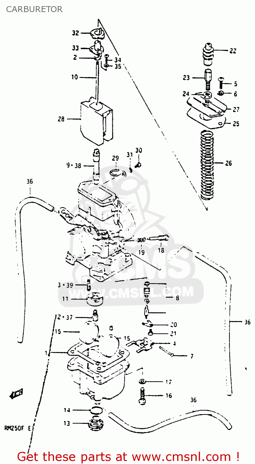 CARBURETOR RM250 1985 (F)