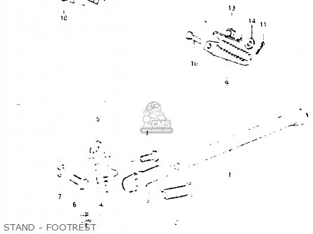 STAND - FOOTREST - RM250 1985 (F)