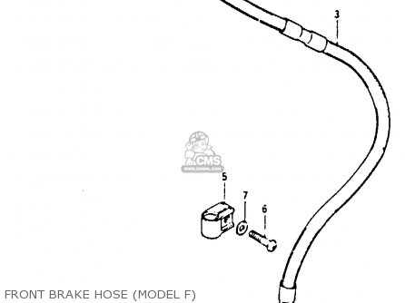 FRONT BRAKE HOSE (MODEL F) - RM250 1985 (F)