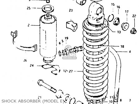 SHOCK ABSORBER (MODEL E) - RM250 1985 (F)