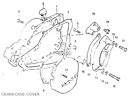 CRANKCASE COVER - RM250 1985 (F)