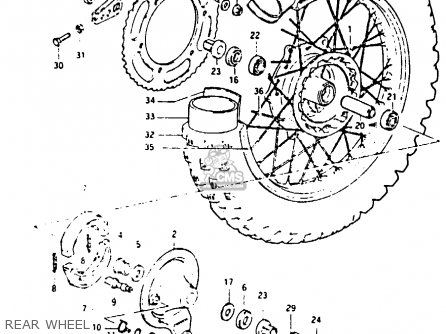 REAR WHEEL - RM250 1985 (F)