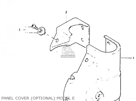 PANEL COVER (OPTIONAL) MODEL E - RM250 1985 (F)