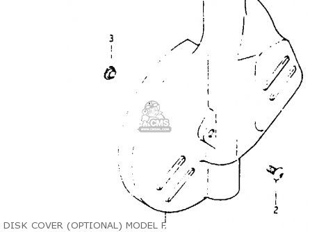 DISK COVER (OPTIONAL) MODEL F - RM250 1985 (F)