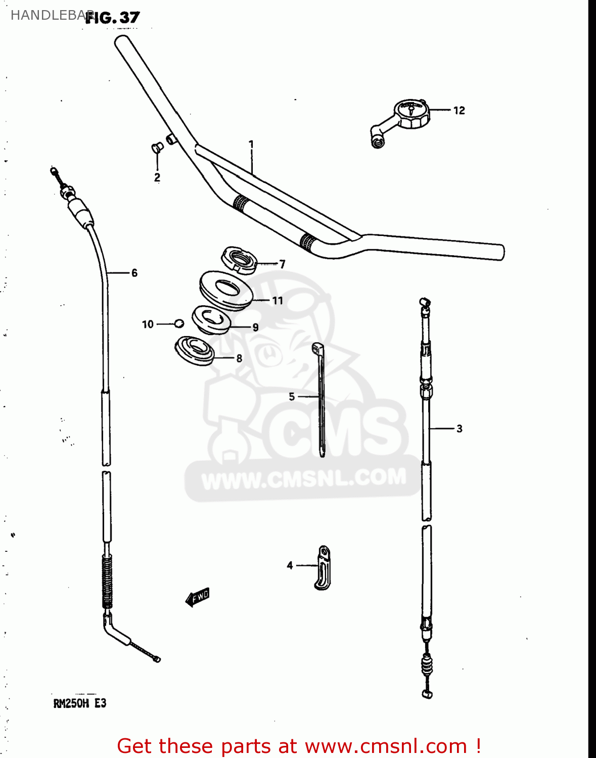 HANDLEBAR RM250 1986 (G) USA (E03)