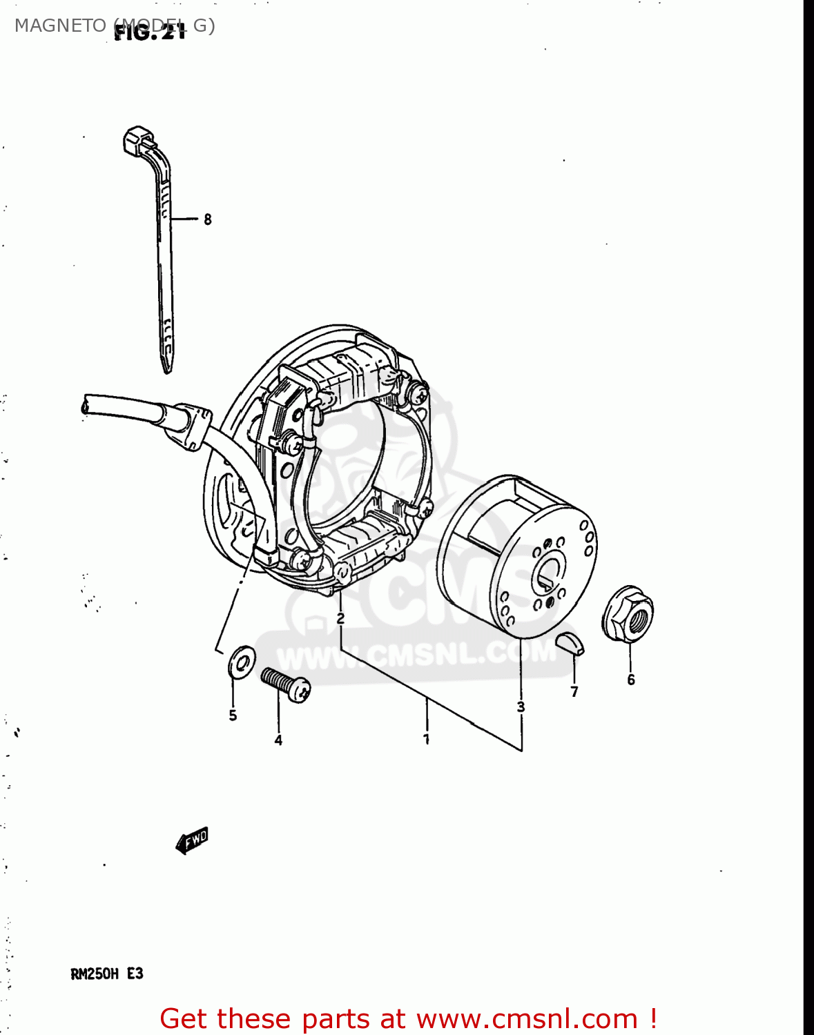 MAGNETO (MODEL G) RM250 1986 (G) USA (E03)
