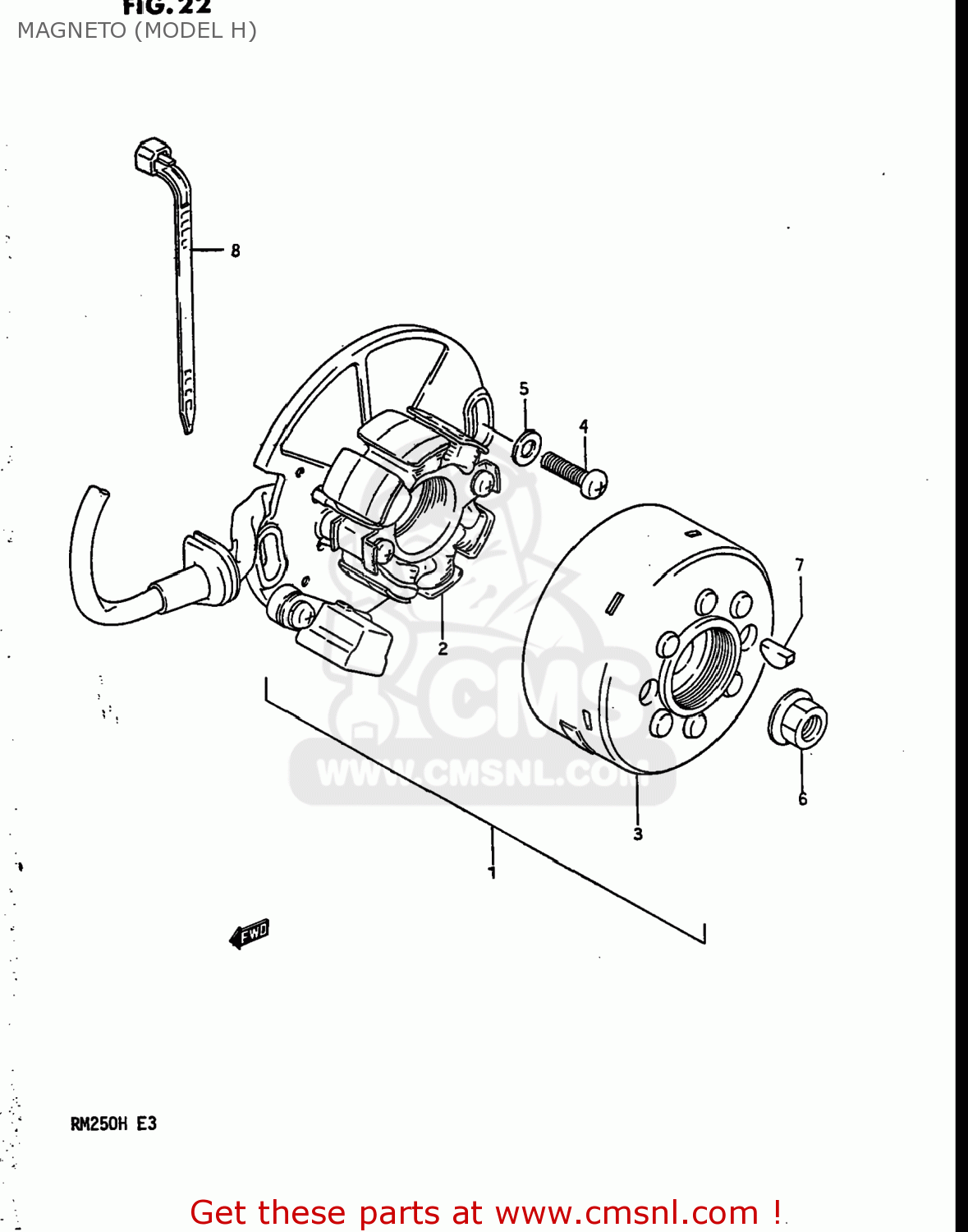 MAGNETO (MODEL H) RM250 1986 (G) USA (E03)