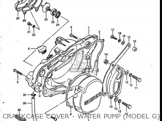 CRANKCASE COVER - WATER PUMP (MODEL G) - RM250 1986 (G) USA (E03)