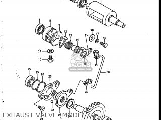 EXHAUST VALVE (MODEL G) - RM250 1986 (G) USA (E03)