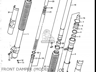 FRONT DAMPER (MODEL G) - RM250 1986 (G) USA (E03)