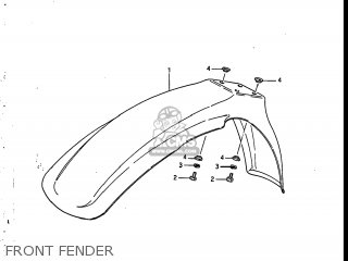 FRONT FENDER - RM250 1986 (G) USA (E03)