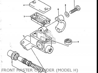 FRONT MASTER CYLINDER (MODEL H) - RM250 1986 (G) USA (E03)