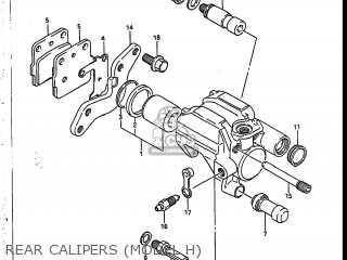 REAR CALIPERS (MODEL H) - RM250 1986 (G) USA (E03)