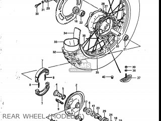 REAR WHEEL (MODEL G) - RM250 1986 (G) USA (E03)