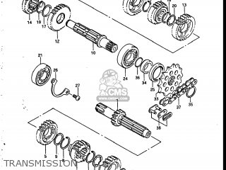 TRANSMISSION - RM250 1986 (G) USA (E03)