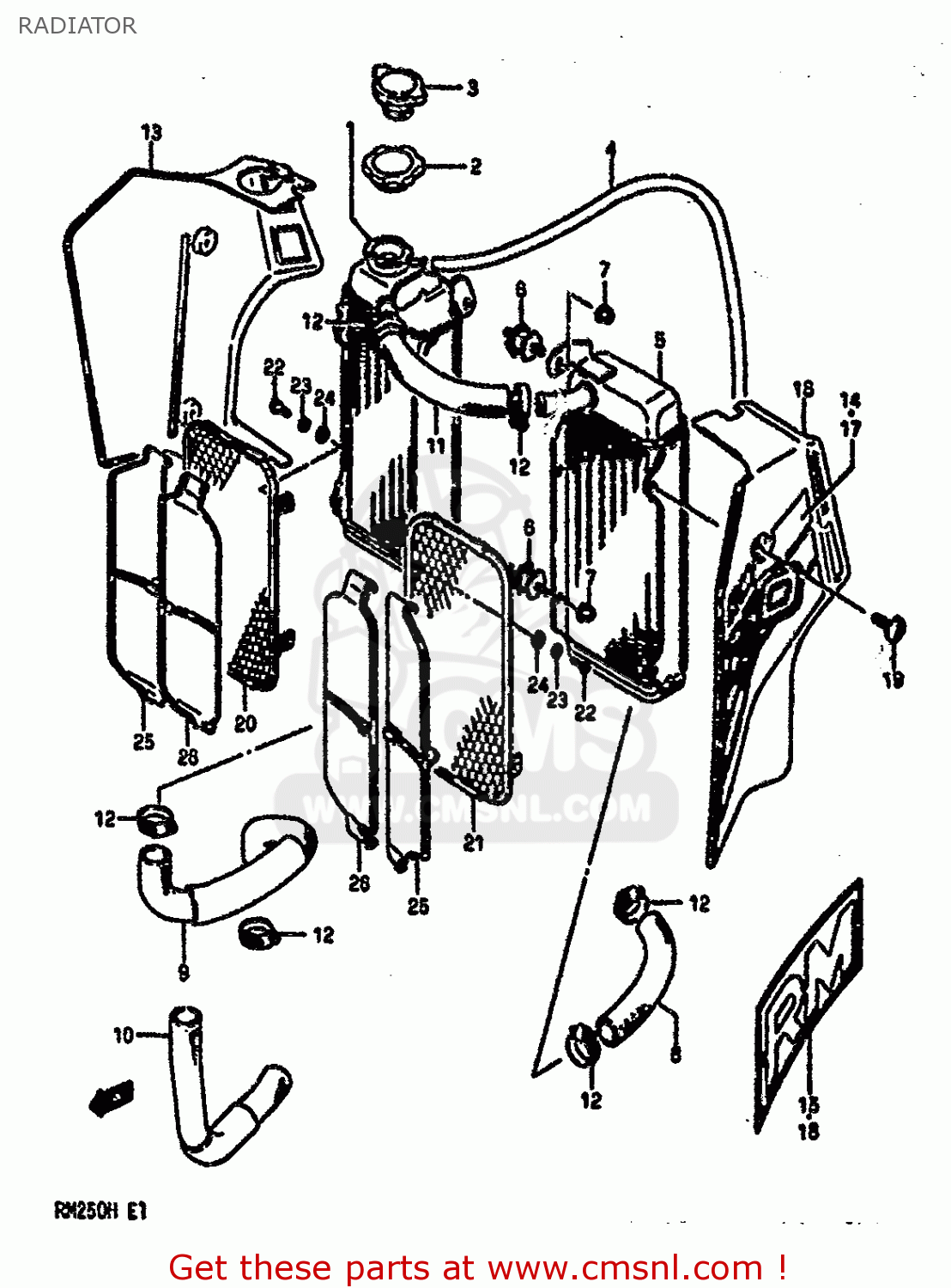 RADIATOR RM250 1986 (G)