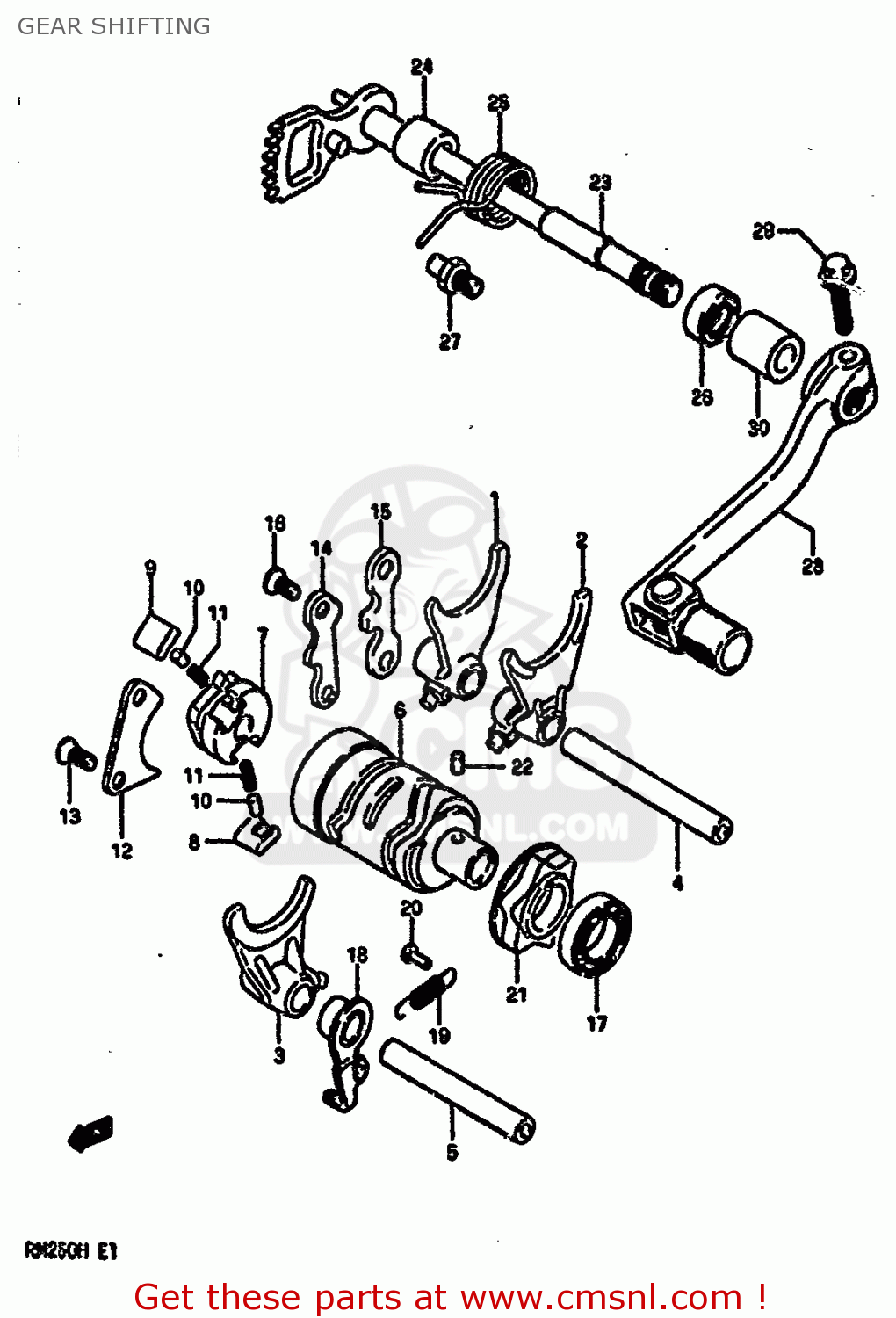 GEAR SHIFTING RM250 1986 (G)