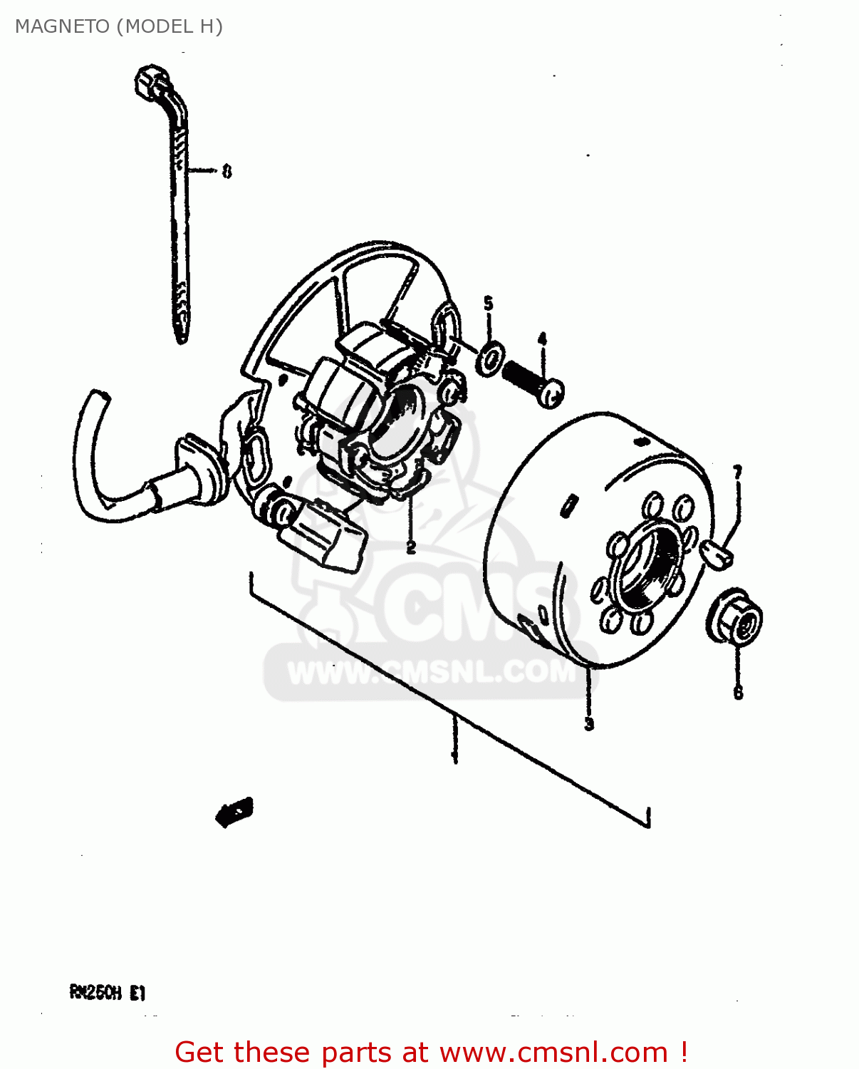 MAGNETO (MODEL H) RM250 1986 (G)
