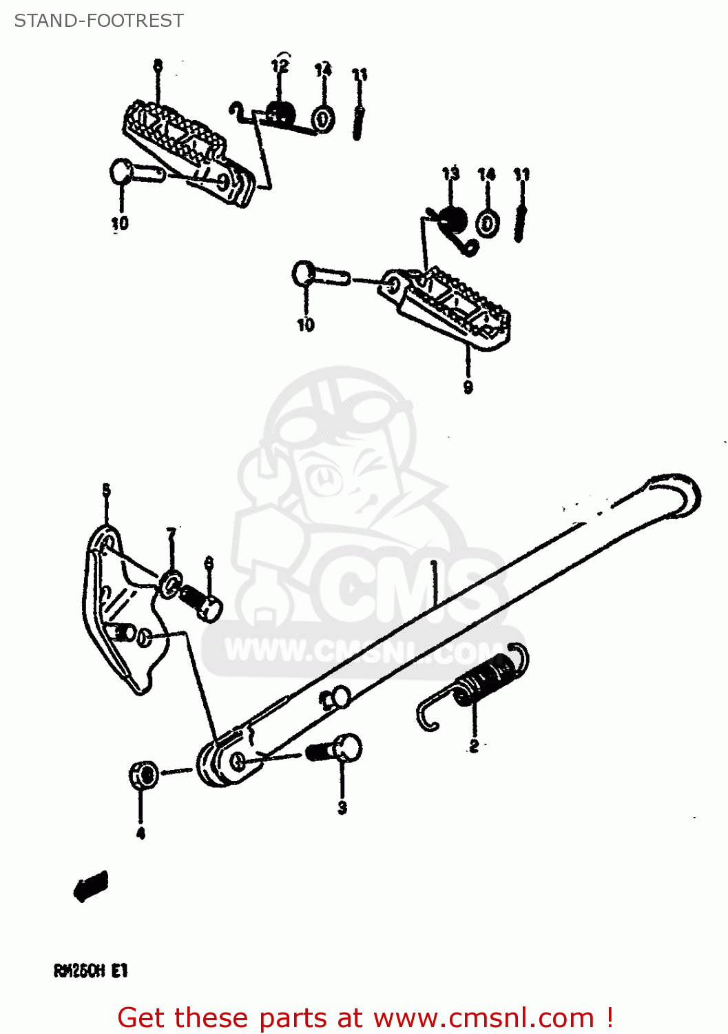 STAND-FOOTREST RM250 1986 (G)