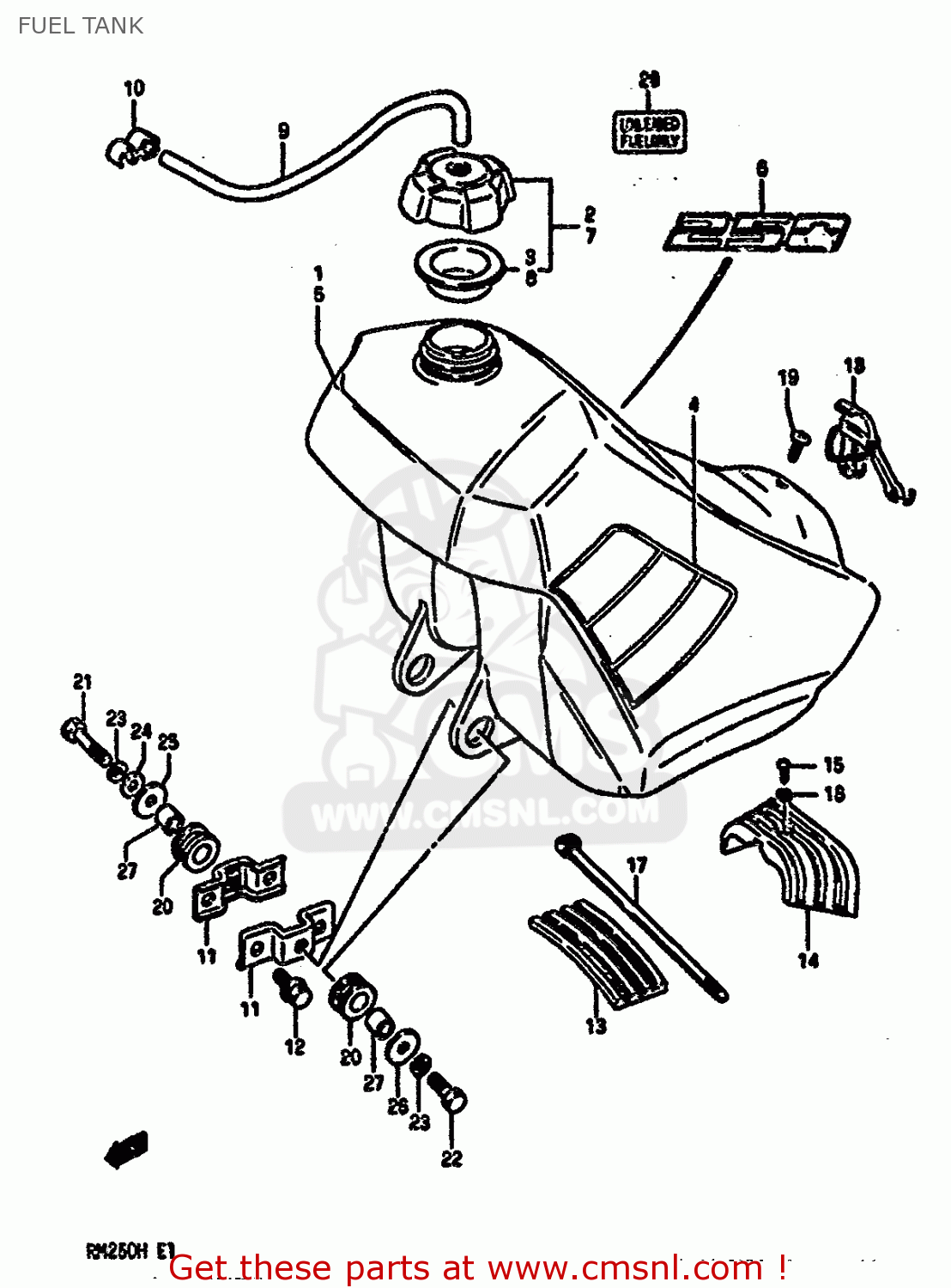 FUEL TANK RM250 1986 (G)