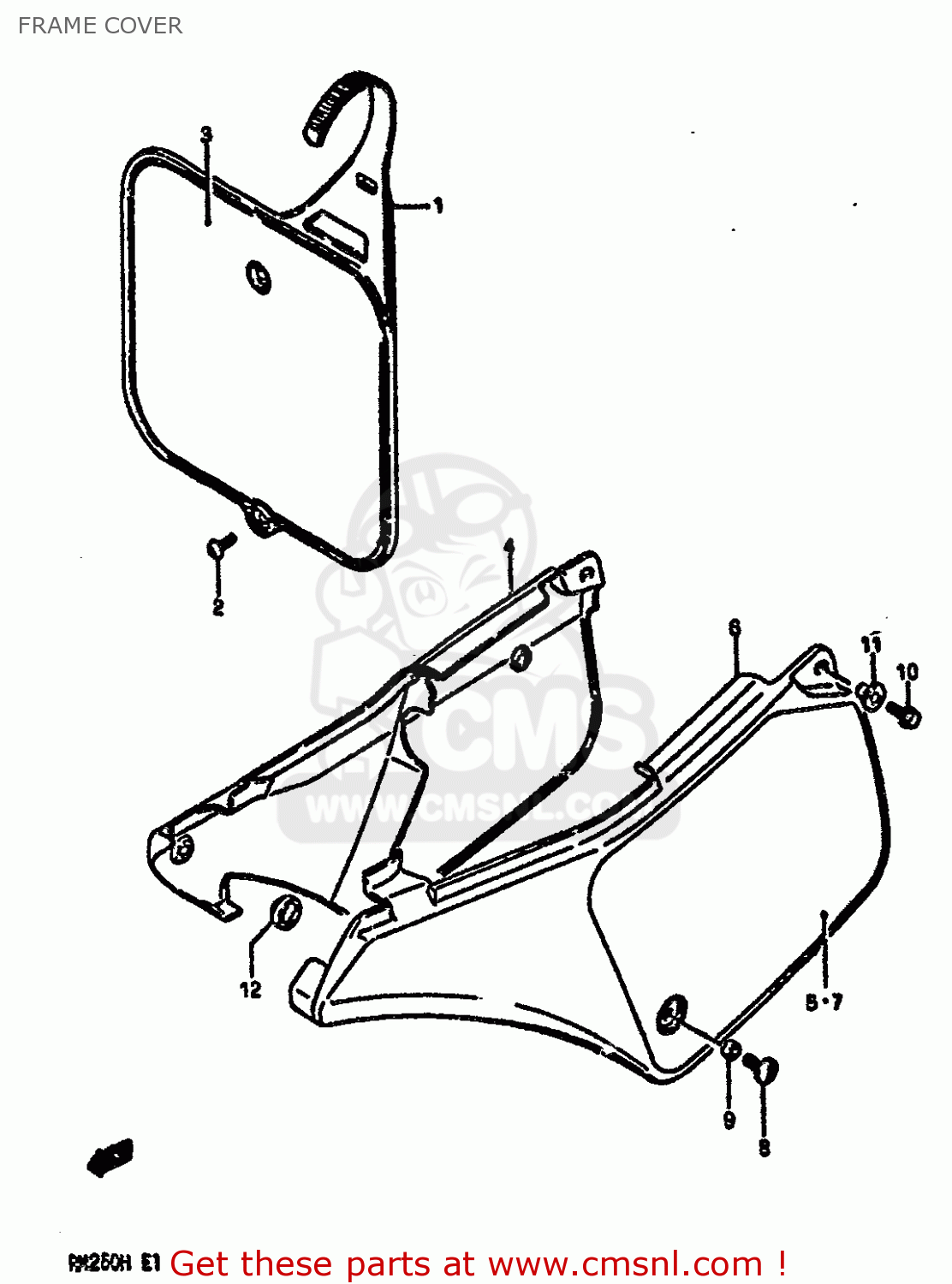 FRAME COVER RM250 1986 (G)