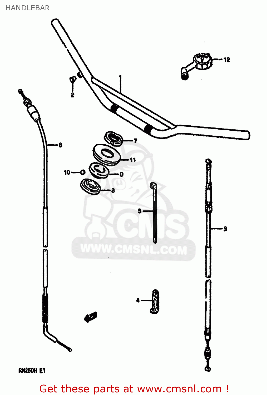 HANDLEBAR RM250 1986 (G)