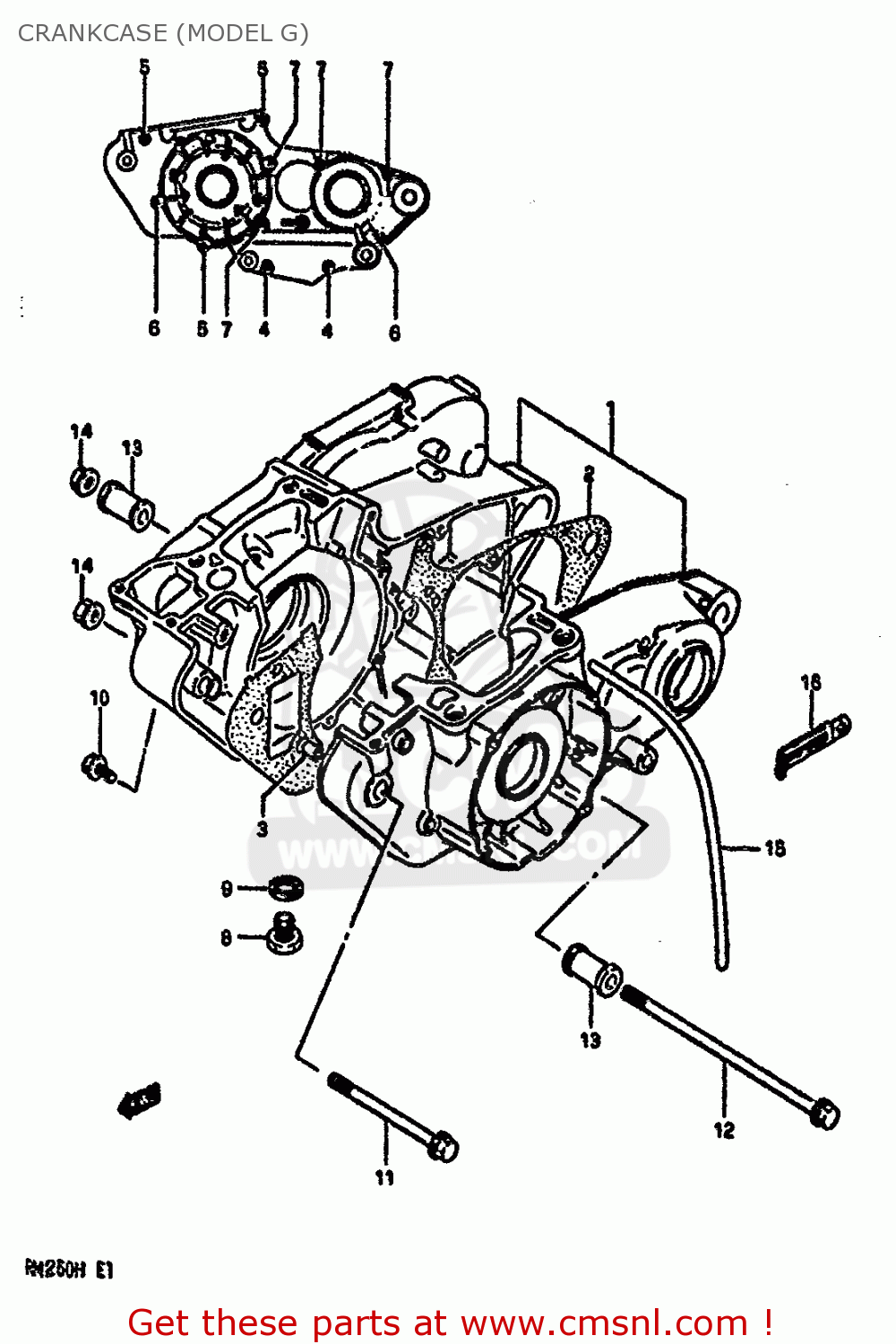 CRANKCASE (MODEL G) RM250 1986 (G)